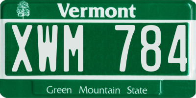VT license plate XWM784
