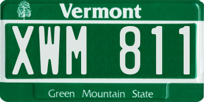 VT license plate XWM811
