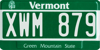 VT license plate XWM879