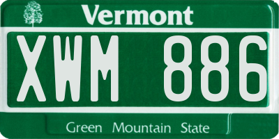 VT license plate XWM886