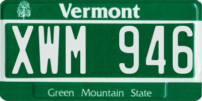 VT license plate XWM946