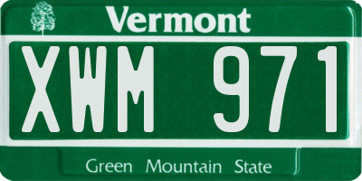 VT license plate XWM971