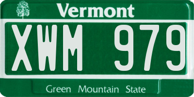 VT license plate XWM979