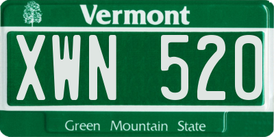 VT license plate XWN520
