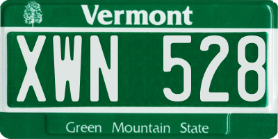 VT license plate XWN528
