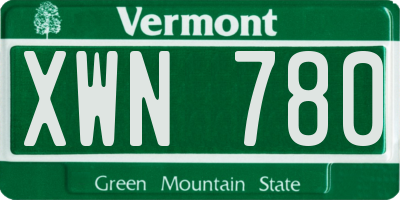 VT license plate XWN780