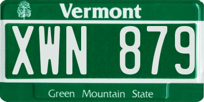 VT license plate XWN879