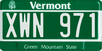 VT license plate XWN971