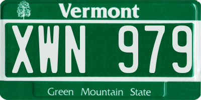 VT license plate XWN979