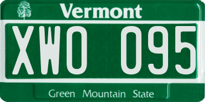 VT license plate XWO095