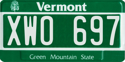 VT license plate XWO697
