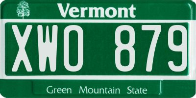 VT license plate XWO879