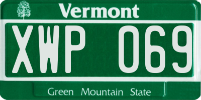 VT license plate XWP069