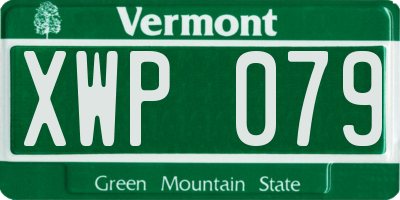 VT license plate XWP079