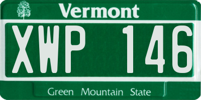 VT license plate XWP146