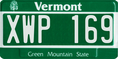 VT license plate XWP169