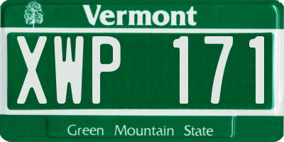 VT license plate XWP171