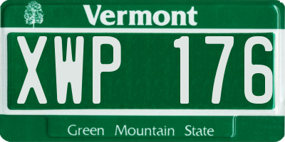 VT license plate XWP176