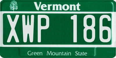 VT license plate XWP186