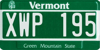VT license plate XWP195