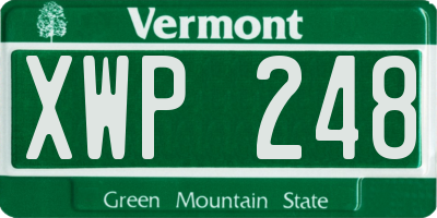 VT license plate XWP248