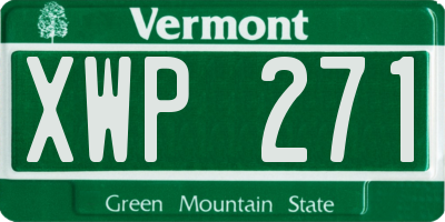 VT license plate XWP271