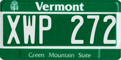VT license plate XWP272