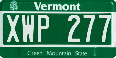 VT license plate XWP277