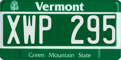 VT license plate XWP295
