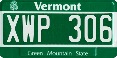 VT license plate XWP306