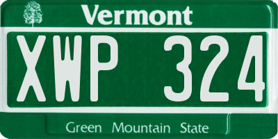 VT license plate XWP324