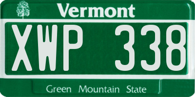 VT license plate XWP338