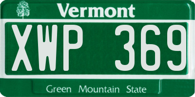 VT license plate XWP369