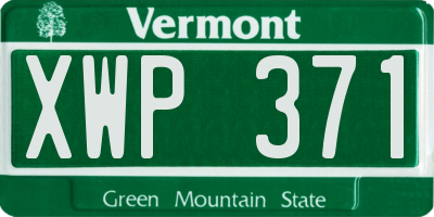 VT license plate XWP371