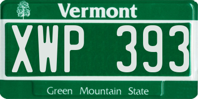 VT license plate XWP393