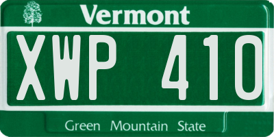 VT license plate XWP410