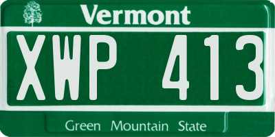 VT license plate XWP413