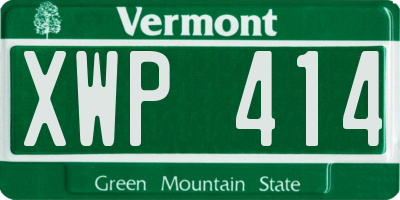 VT license plate XWP414