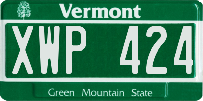 VT license plate XWP424