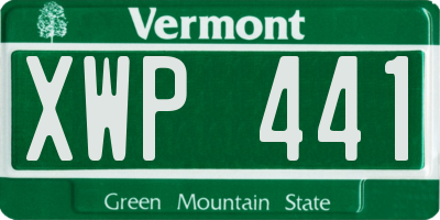 VT license plate XWP441