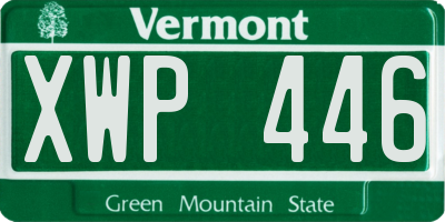VT license plate XWP446