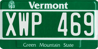 VT license plate XWP469
