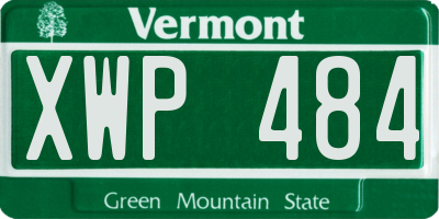 VT license plate XWP484
