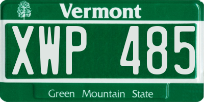 VT license plate XWP485