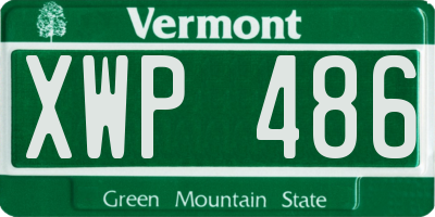 VT license plate XWP486