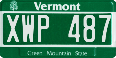 VT license plate XWP487