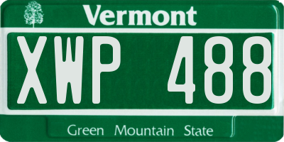 VT license plate XWP488