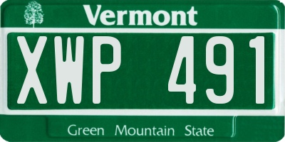 VT license plate XWP491