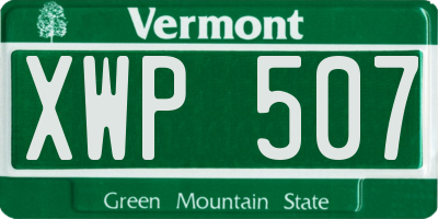 VT license plate XWP507