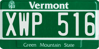 VT license plate XWP516